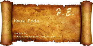 Hauk Edda névjegykártya